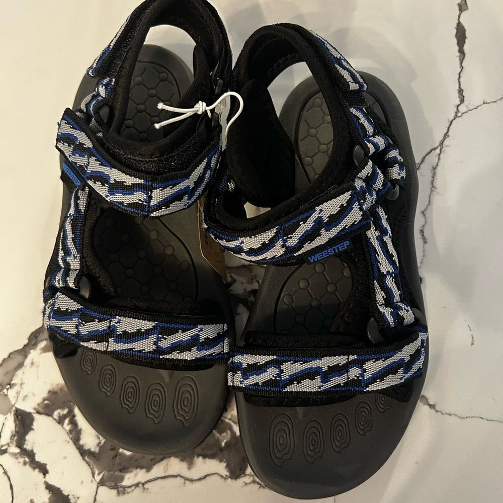 Kids Sandals - Black and Blue 13